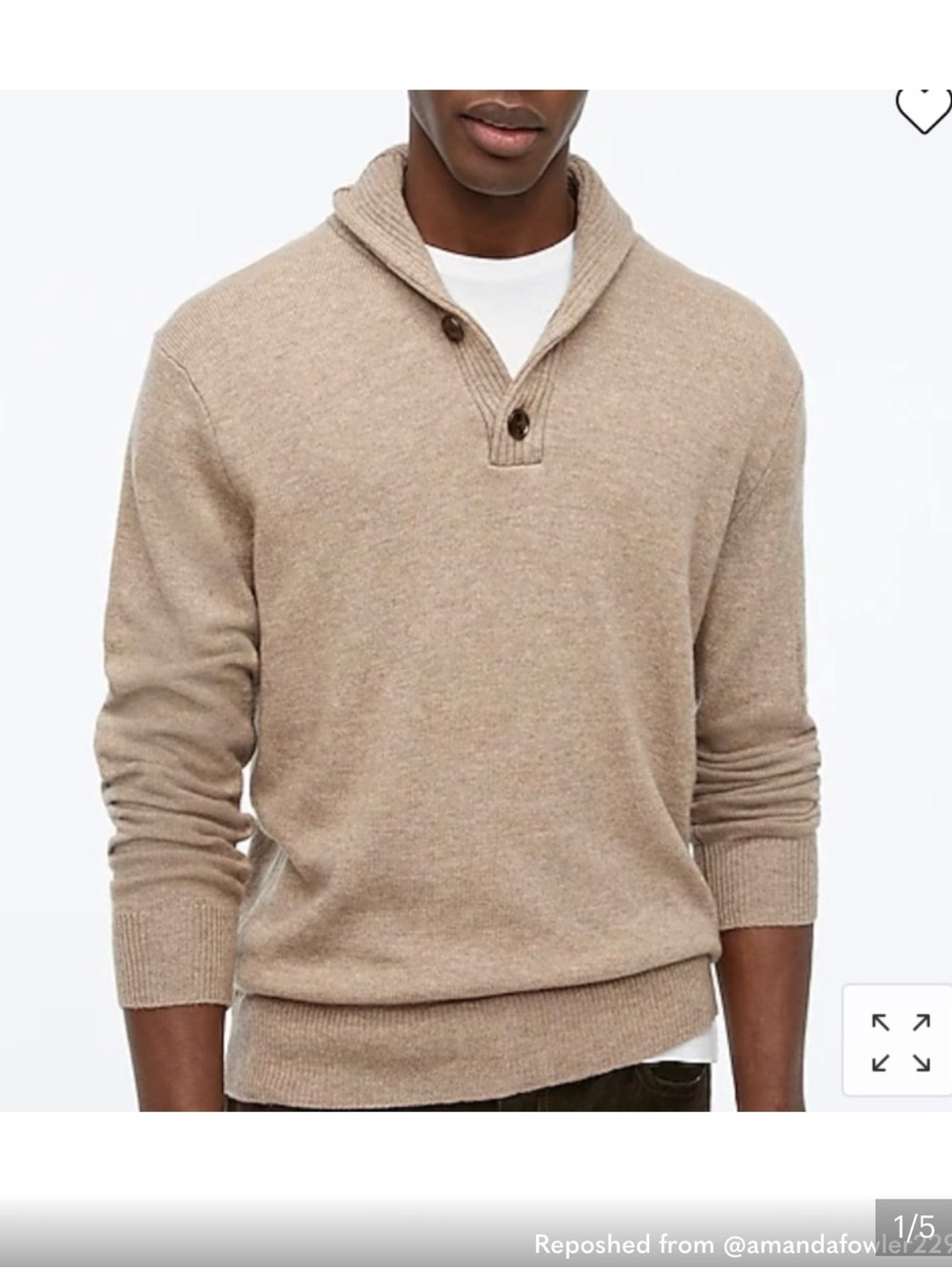 J. Crew XL Men's Shawl Collar Pullover Sweater